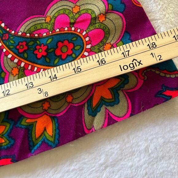 Vintage 70s Psychedelic Jumpsuit | Pink Orange Floral Wide Leg Palazzo Romper - Picture 8 of 11